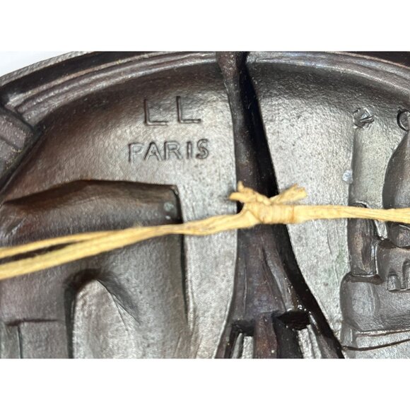 Vintage Paris Souvenir Decorative Plaque W/ Eiffel Tower/Arc De Triomphe Design - Picture 6 of 7